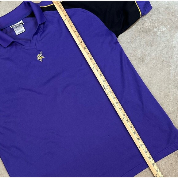 Puma Polo Shirt Men's Large Purple Minnesota Vikings NFL Team Apparel Golf - Picture 6 of 9